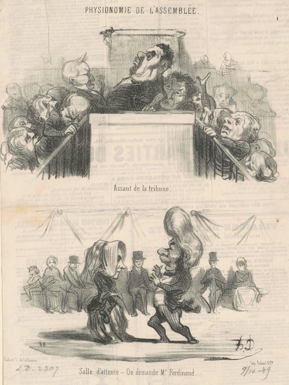 Tribuneoverfald af Honoré Daumier