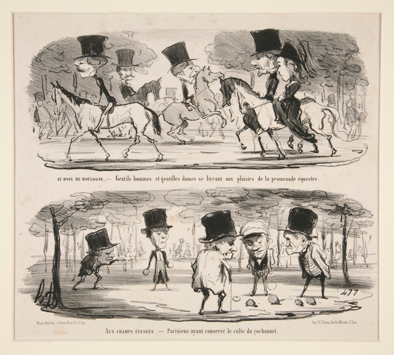 I Bois de Boulogne af Honoré Daumier