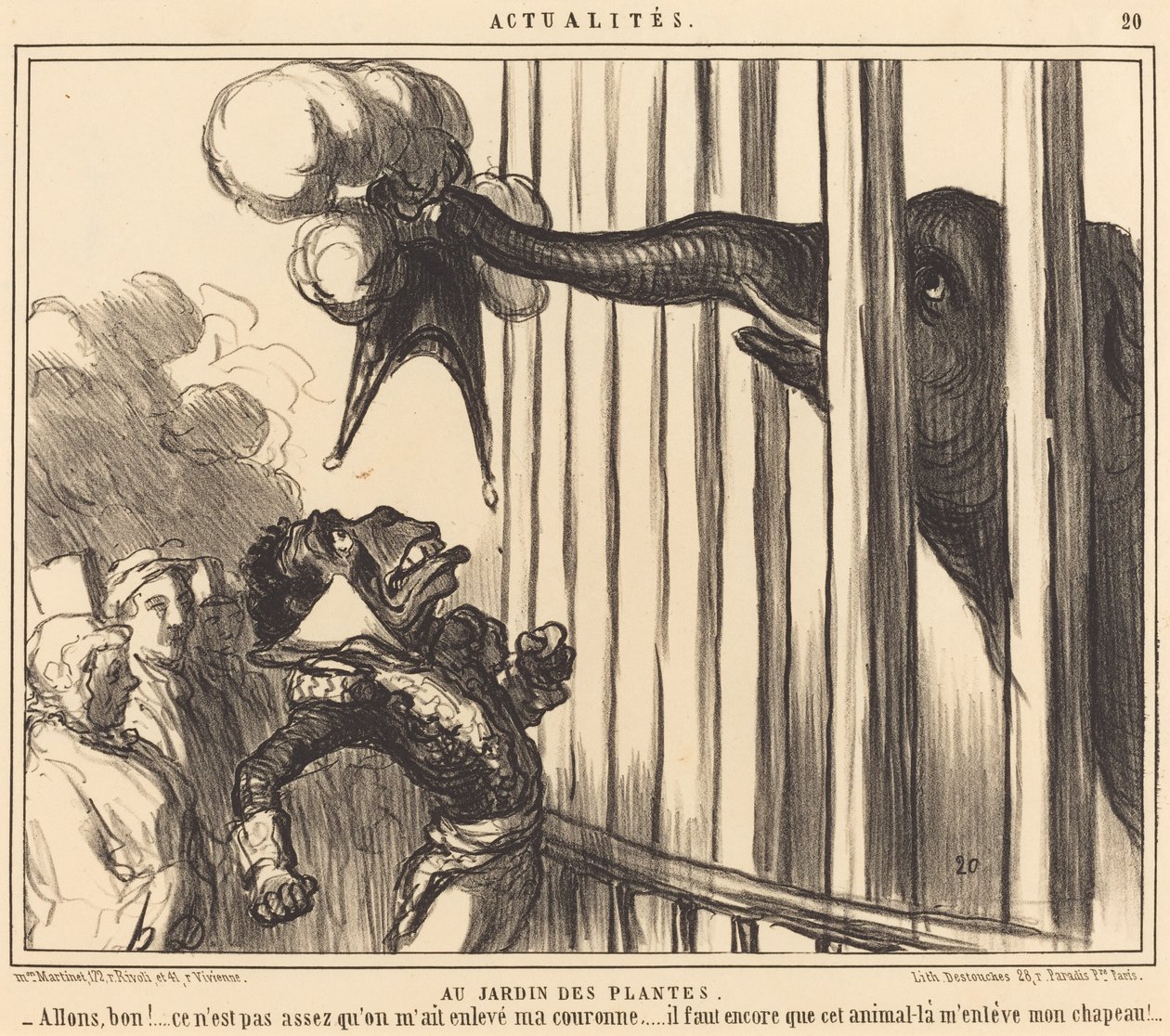 I Jardin des Plantes af Honoré Daumier