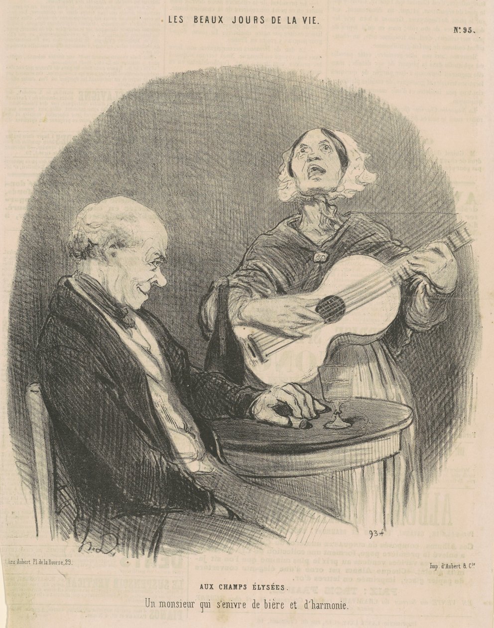 Til Champs Elysees af Honoré Daumier