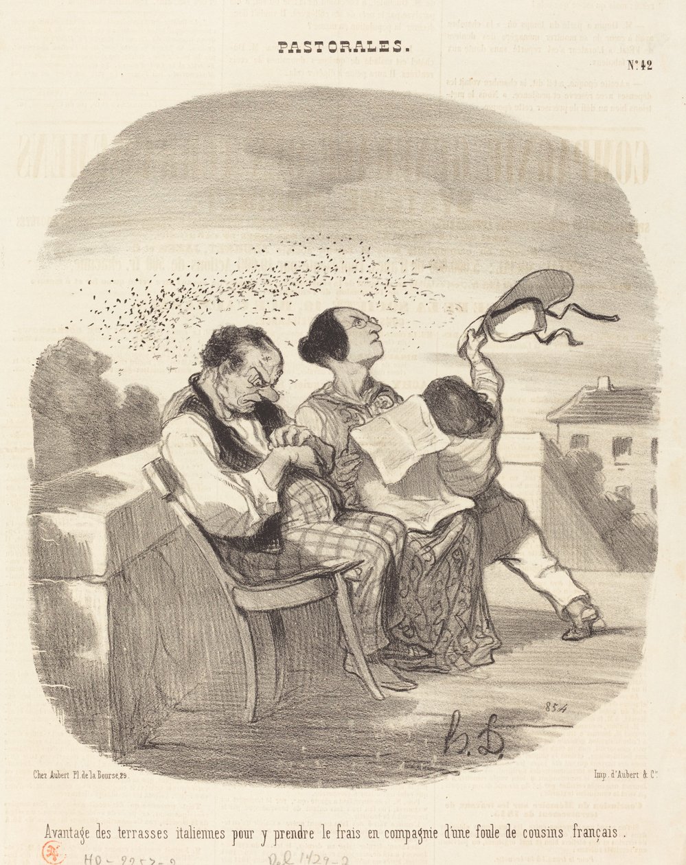 Fordele ved italienske terrasser... af Honoré Daumier