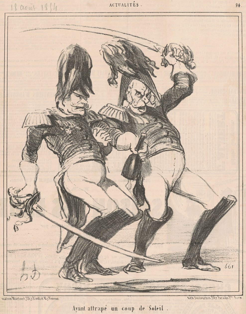 Efter at have fået en solskoldning af Honoré Daumier