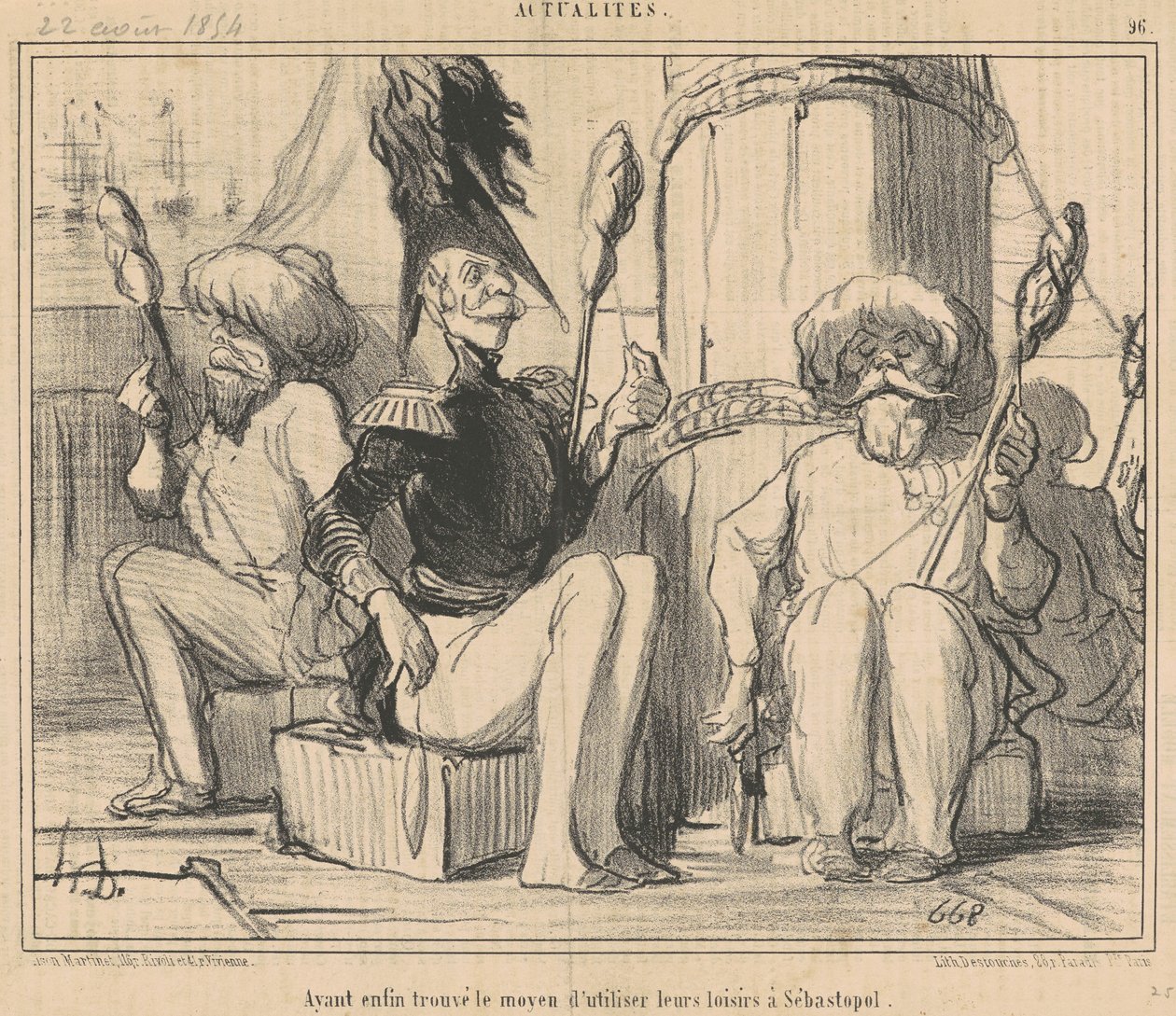 De har endelig fundet en måde at bruge deres fritid på! af Honoré Daumier