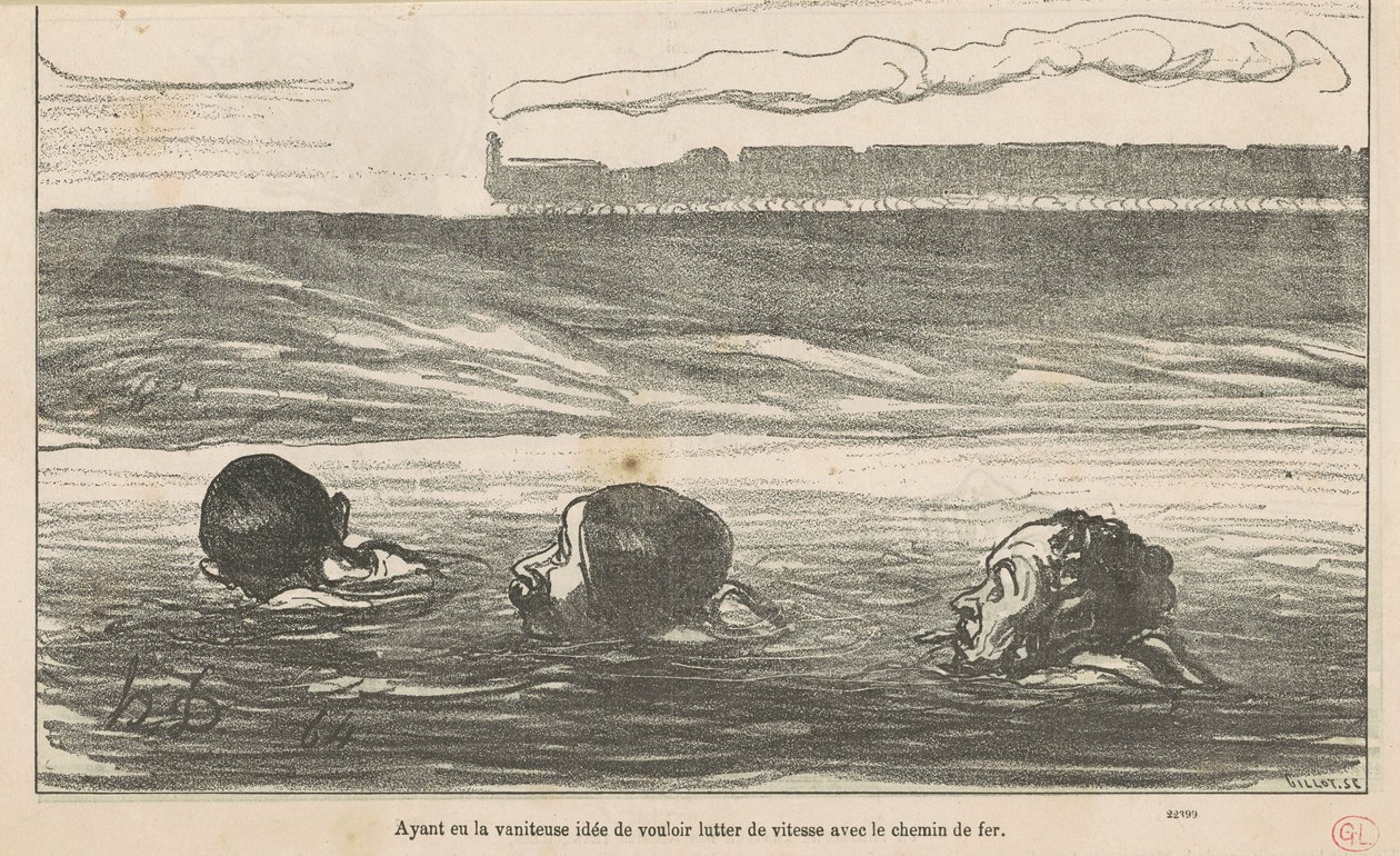 Efter at have haft den forgæves idé at ville... af Honoré Daumier