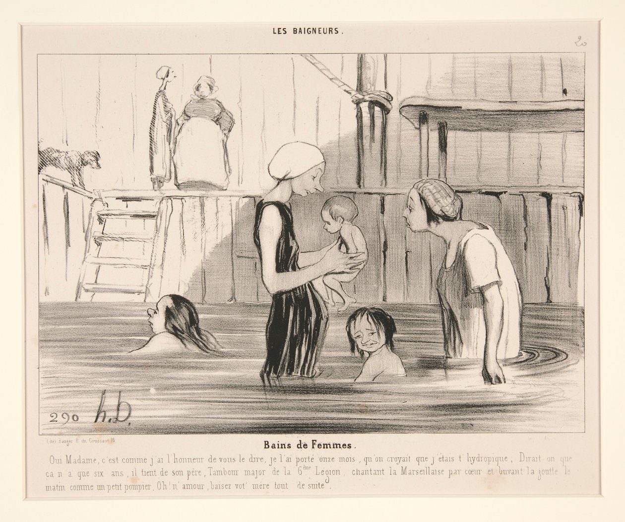 Kvinders bade. Ja frue, det af Honoré Daumier