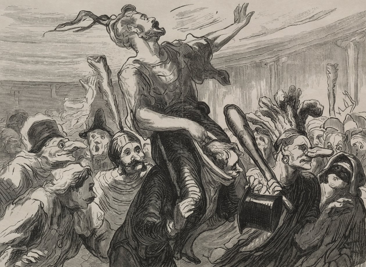 Opera Ball: længe leve flambarterne. af Honoré Daumier