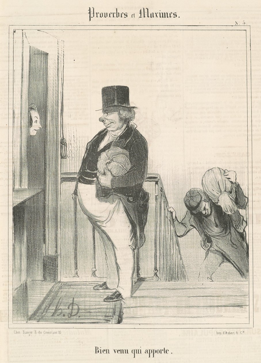 Velkommen hvem bringer af Honoré Daumier
