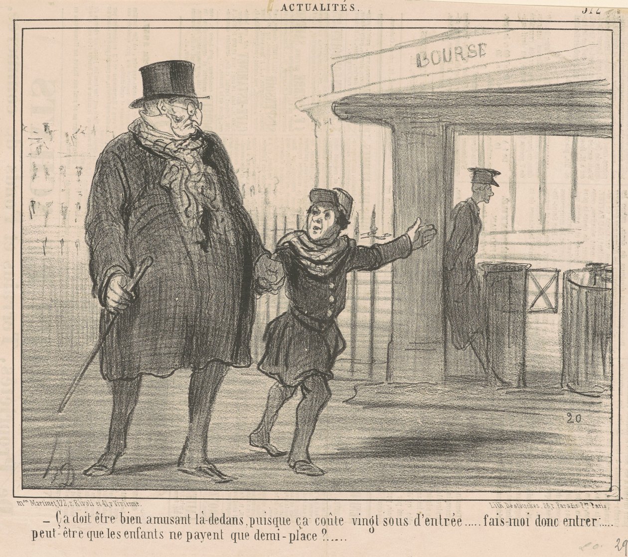 Det må være sjovt derinde... af Honoré Daumier