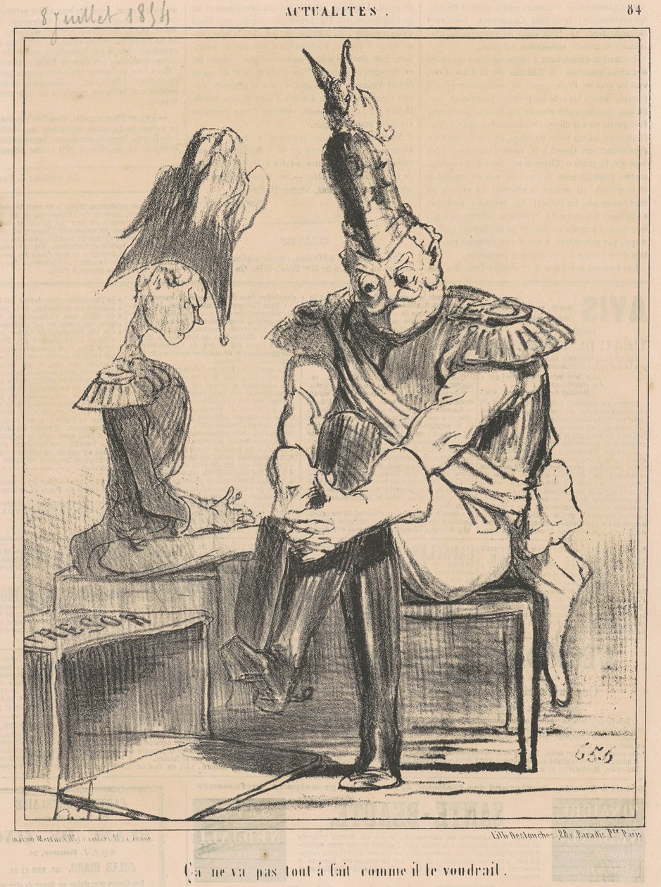Det går ikke... som han gerne vil af Honoré Daumier
