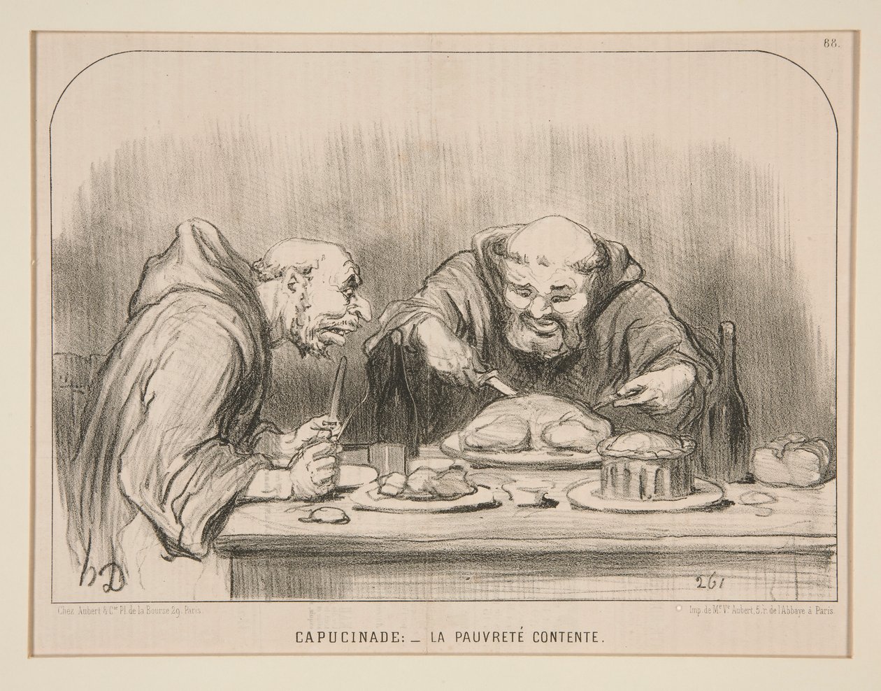 Capucinade: - Tilfreds fattigdom, #88 af Actualites af Honoré Daumier