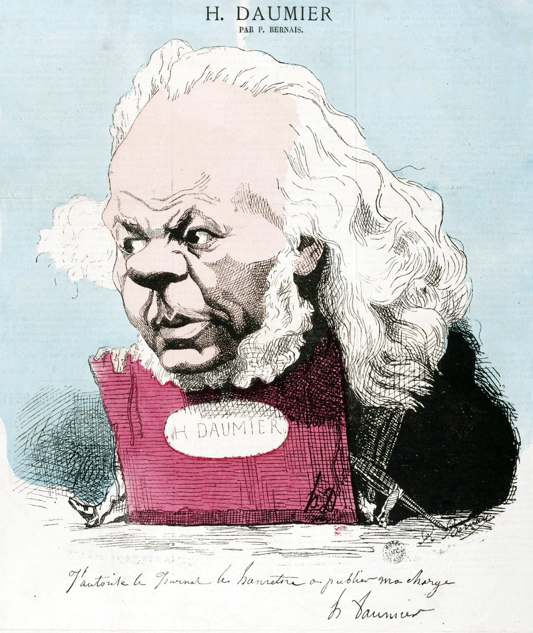 Tegneserie af Honore Daumier (1808-1879), fransk gravør, maler og billedhugger. Stik af P. Bernais. Mål: 33x30 cm. Arbaud Museum. af Honoré Daumier