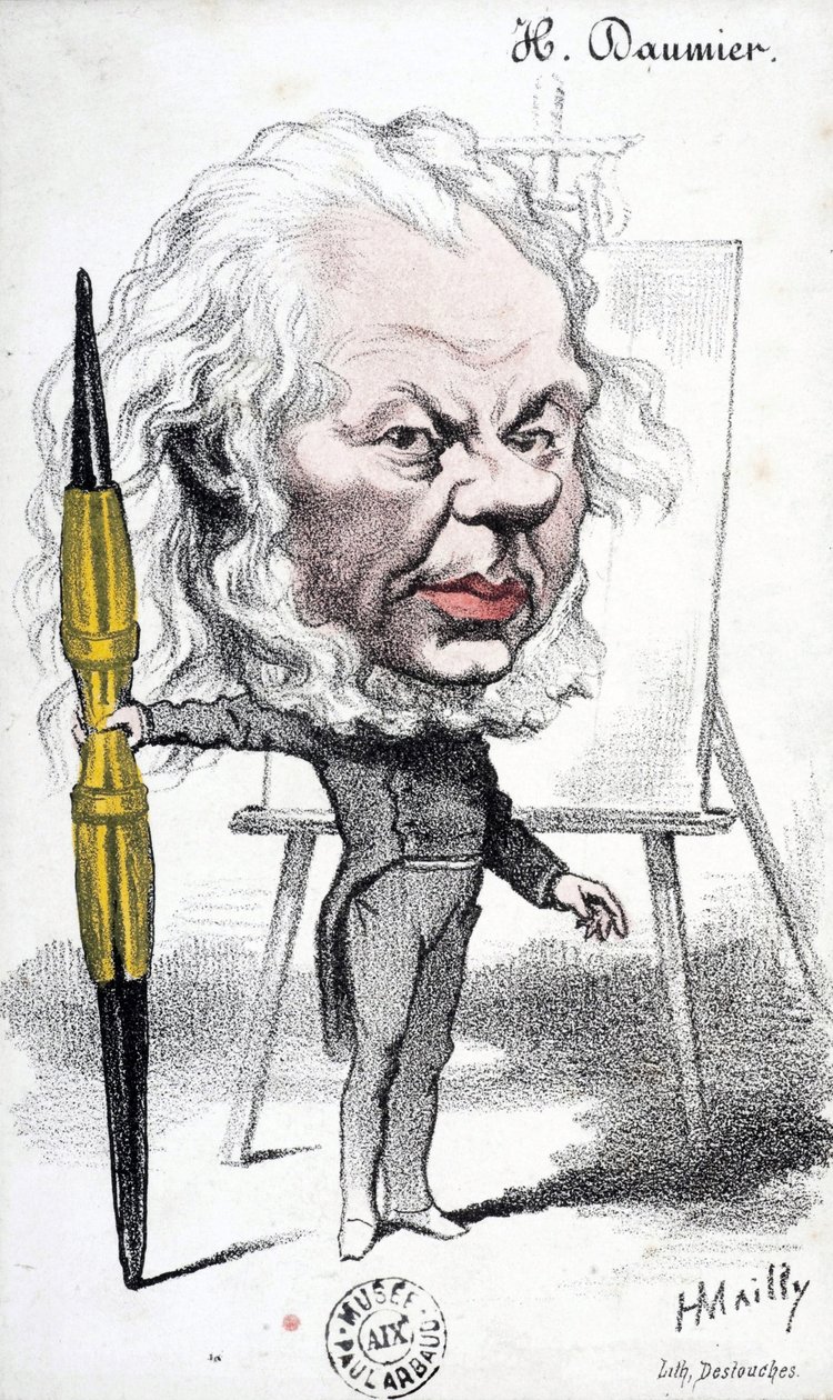 Tegneserie af Honore Daumier (1808-1879), fransk gravør, maler og billedhugger. Gravering af Hyppolite Mailly (født i 1829). Mål: 14x8,5 cm. Arbaud Museum. af Honoré Daumier