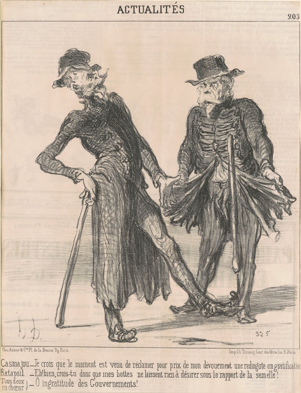 Casmajou -- Ratapoil (begge i kor) af Honoré Daumier