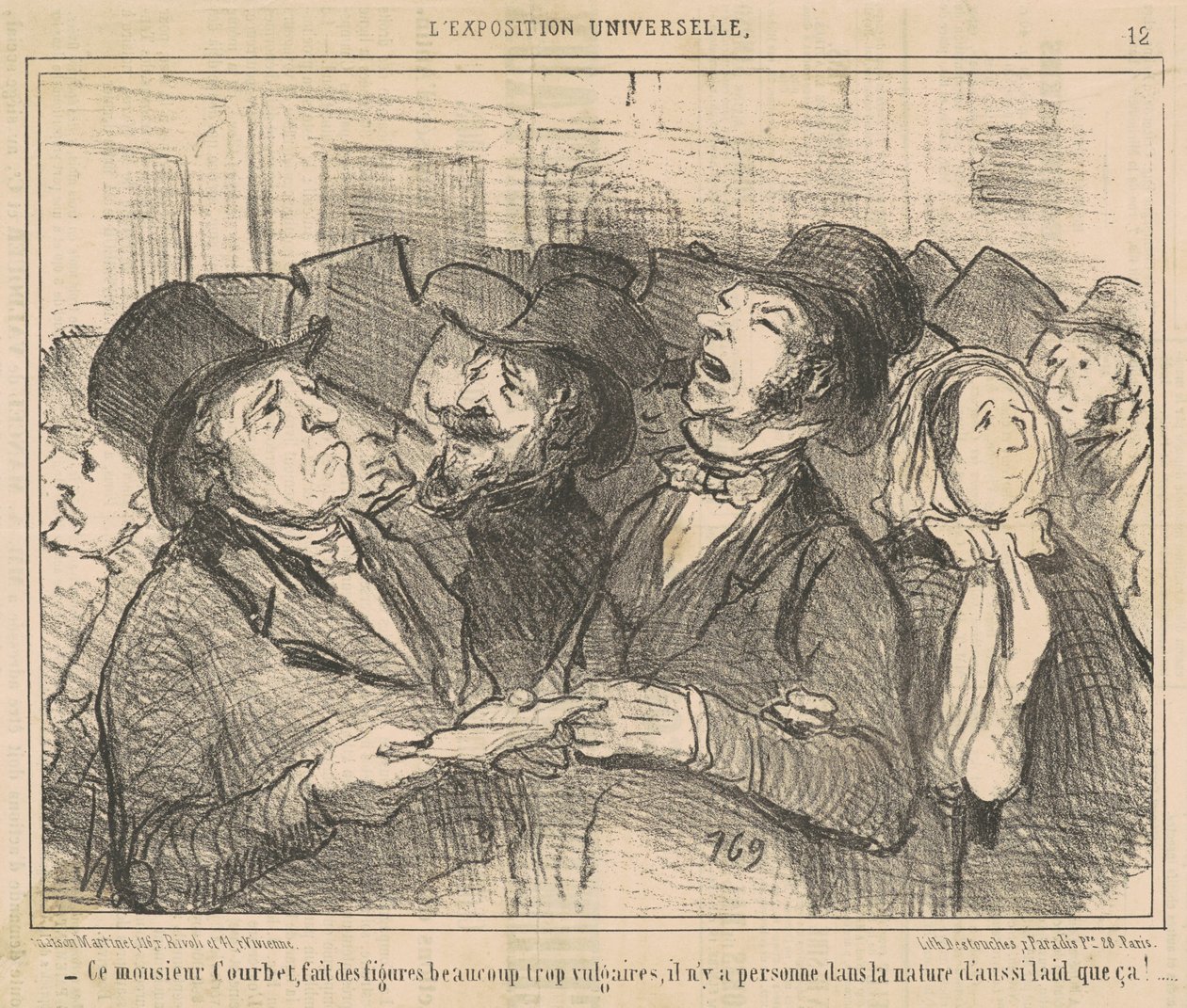 Denne Monsieur Courbet, gør figurer ... vulgære ... af Honoré Daumier