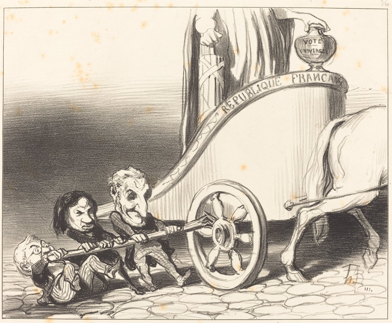 Denne vogn vil altid fungere... af Honoré Daumier
