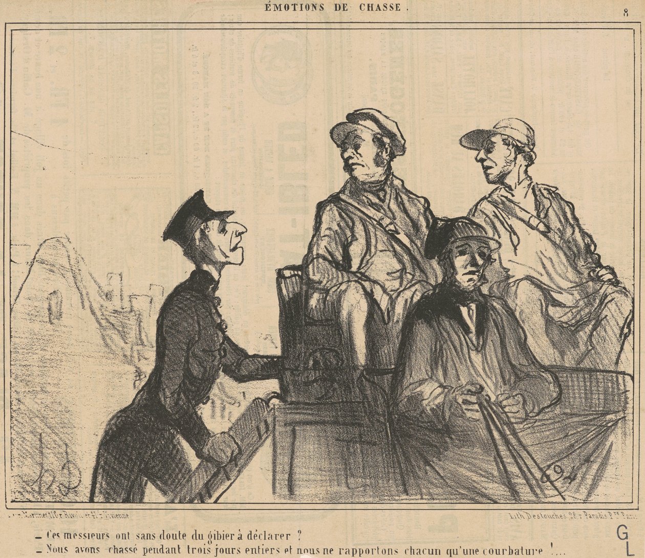 Disse herrer har ... spil at erklære? ... af Honoré Daumier