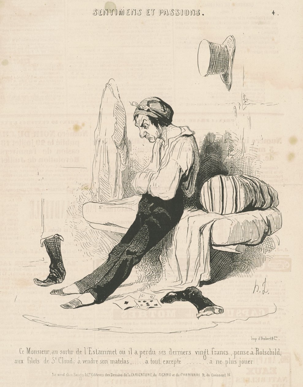 Denne herre, ved udgangen af ​​estaminet... af Honoré Daumier