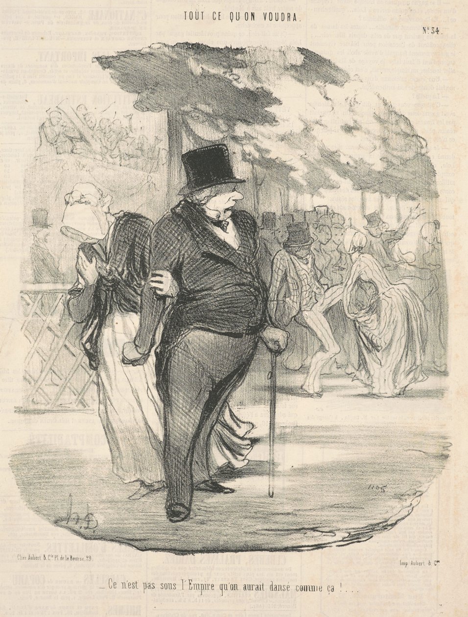 Det er ikke under imperiet, at vi ville have danset sådan! ... af Honoré Daumier