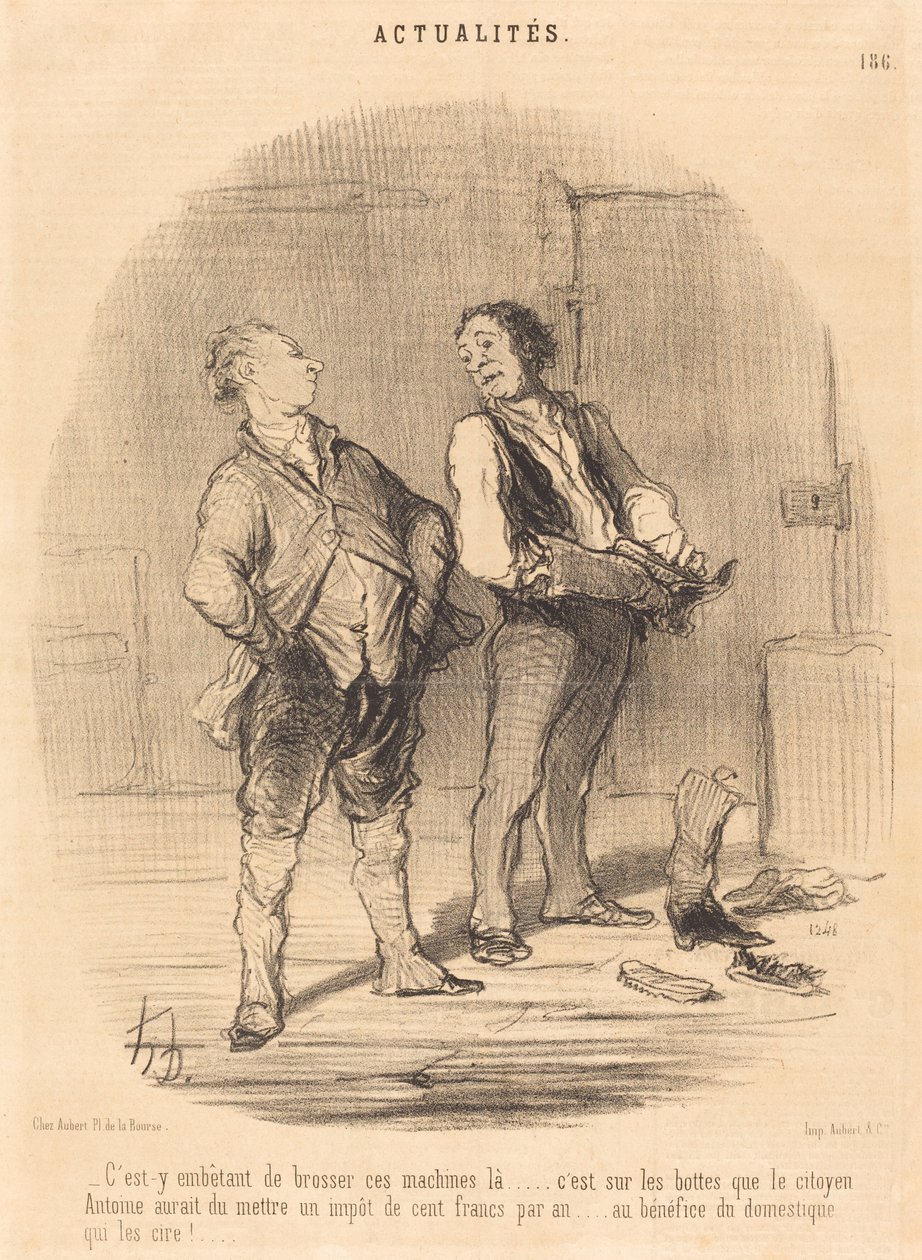 Er det irriterende at børste disse maskiner der... af Honoré Daumier