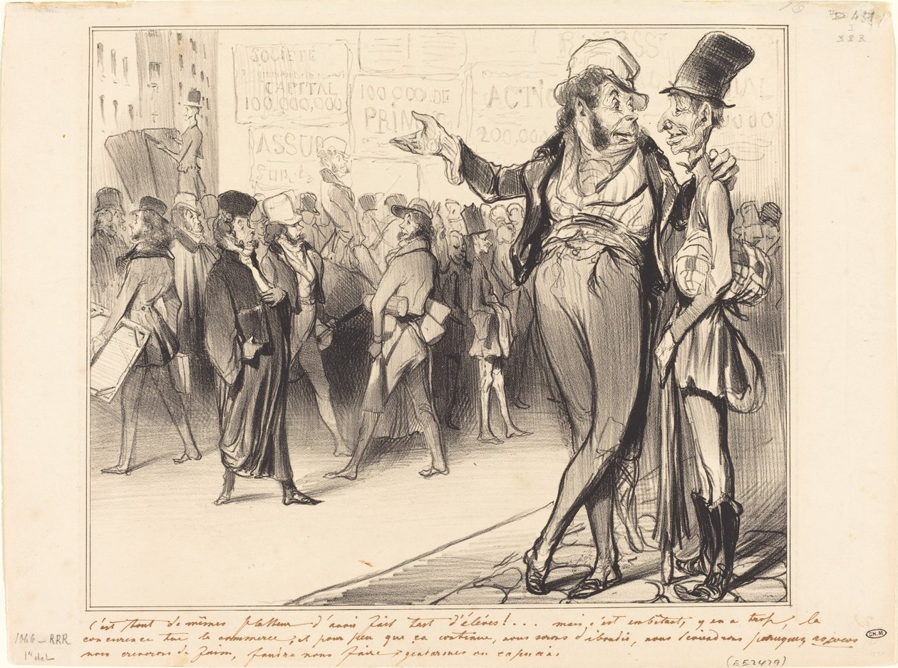 Det er lige så smigrende at have fået så mange studerende!... af Honoré Daumier
