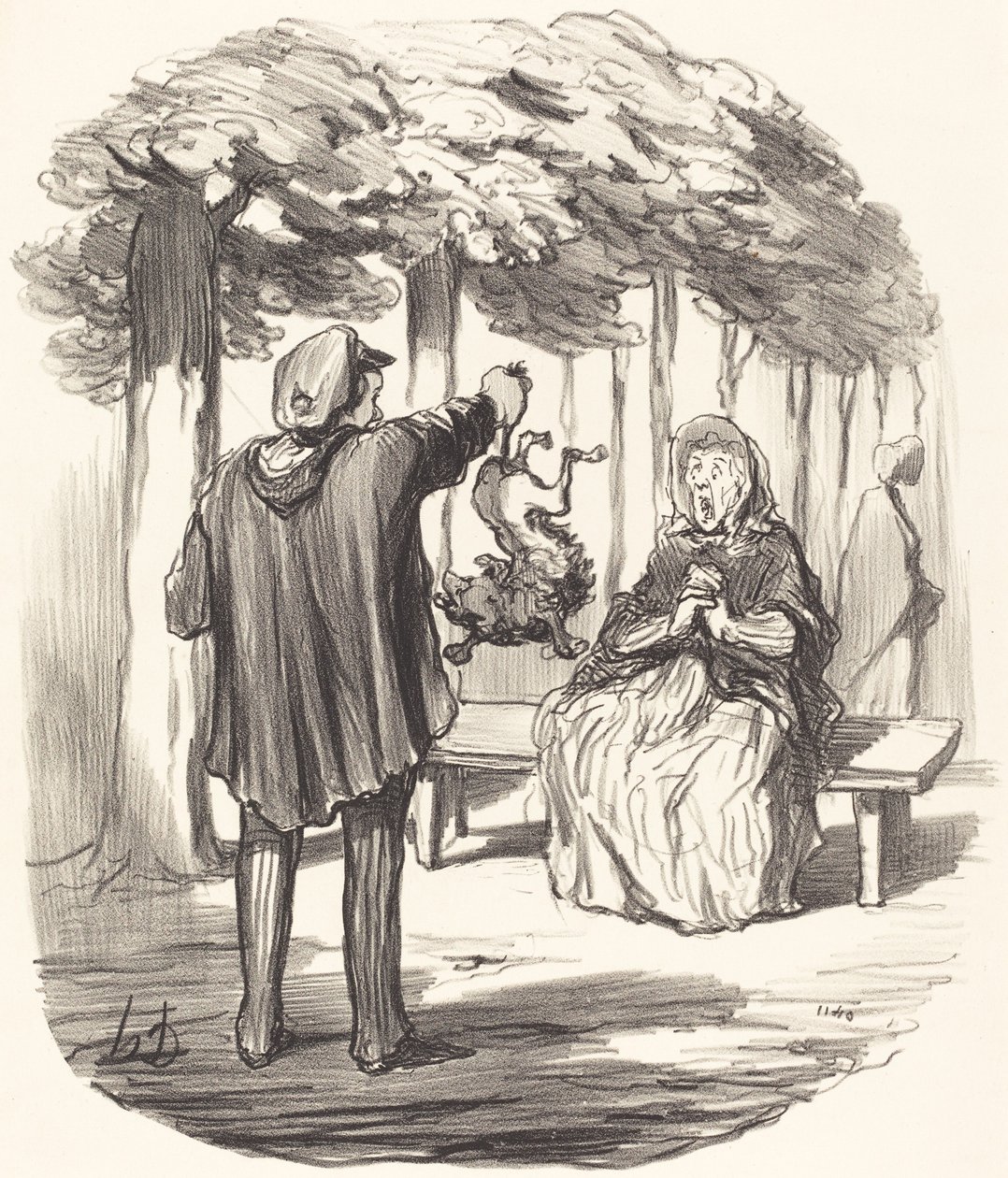 Er du der? af Honoré Daumier