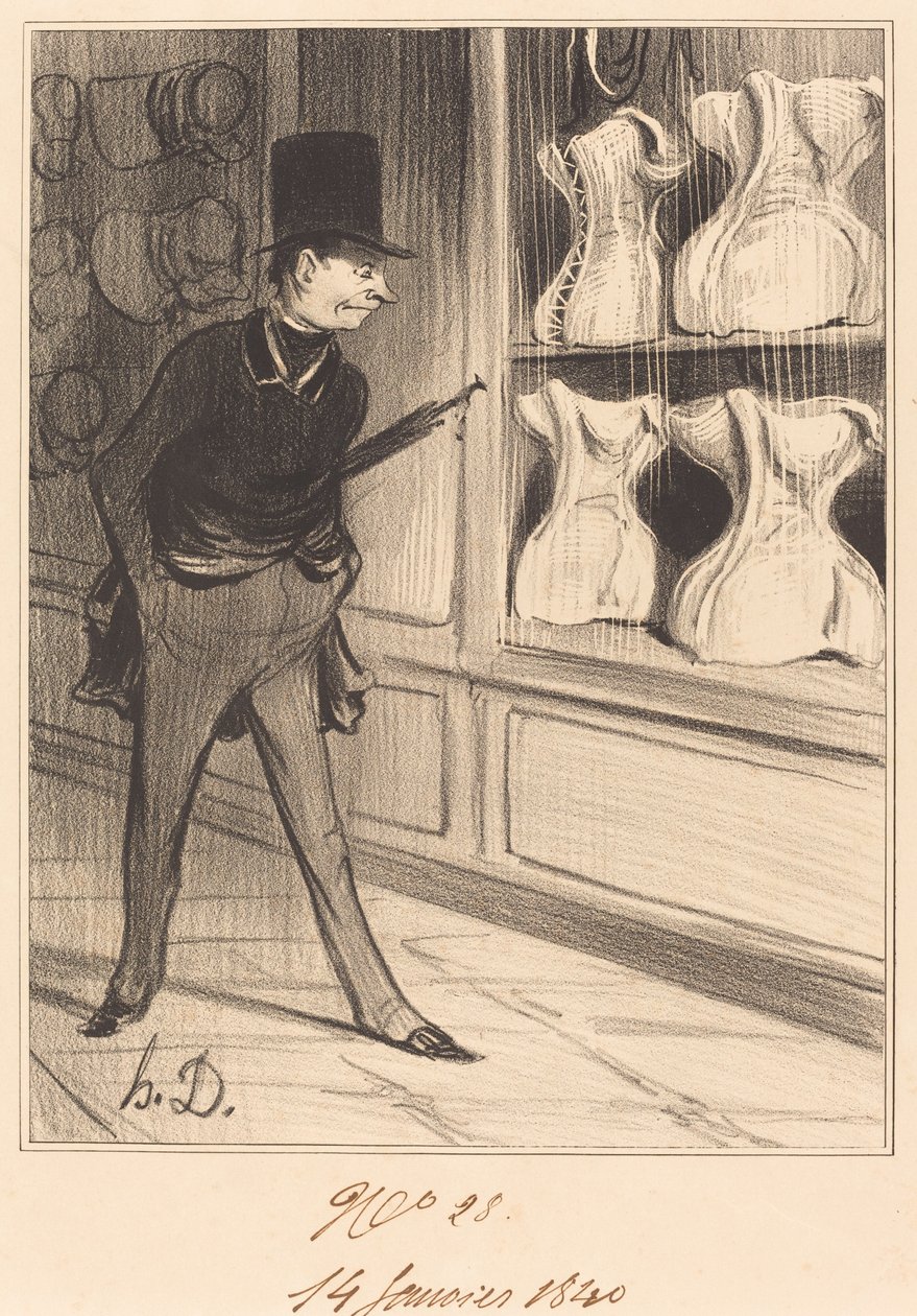 Det er unikt! Jeg tog fire størrelser... af Honoré Daumier