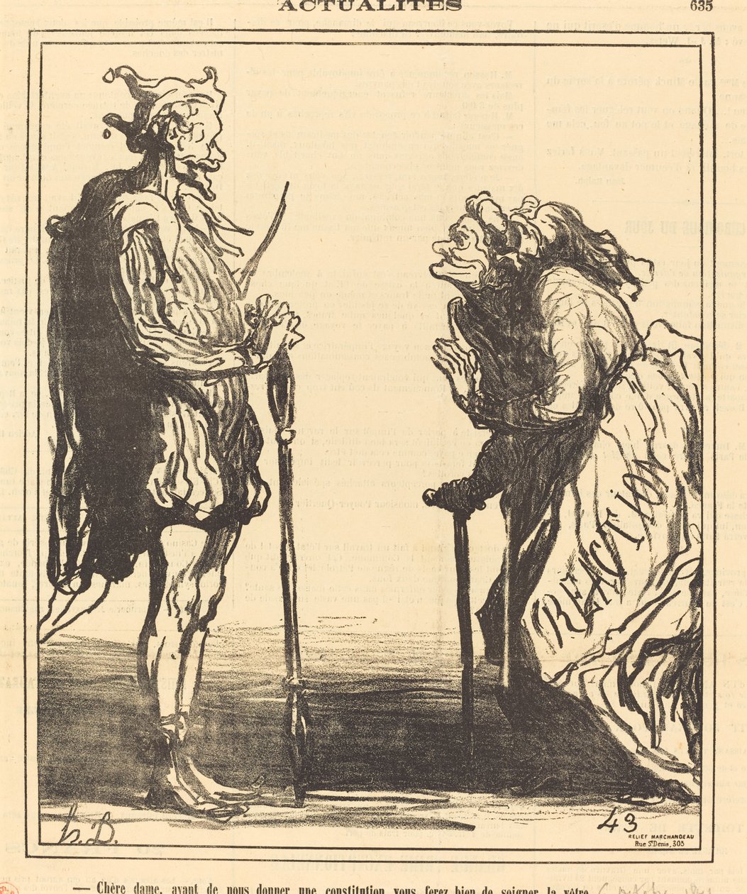 Kære dame, før du giver os... af Honoré Daumier