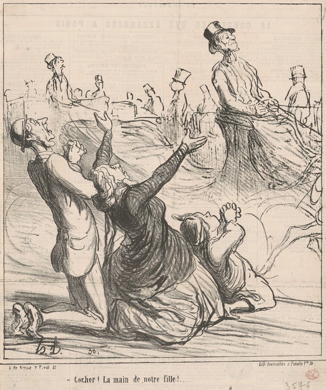 Kontrollere! Vores datters hånd! af Honoré Daumier