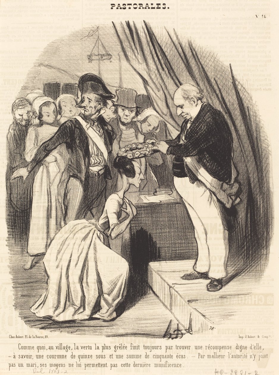 Ligesom hvad der i landsbyen er den mest pockerede dyd... af Honoré Daumier
