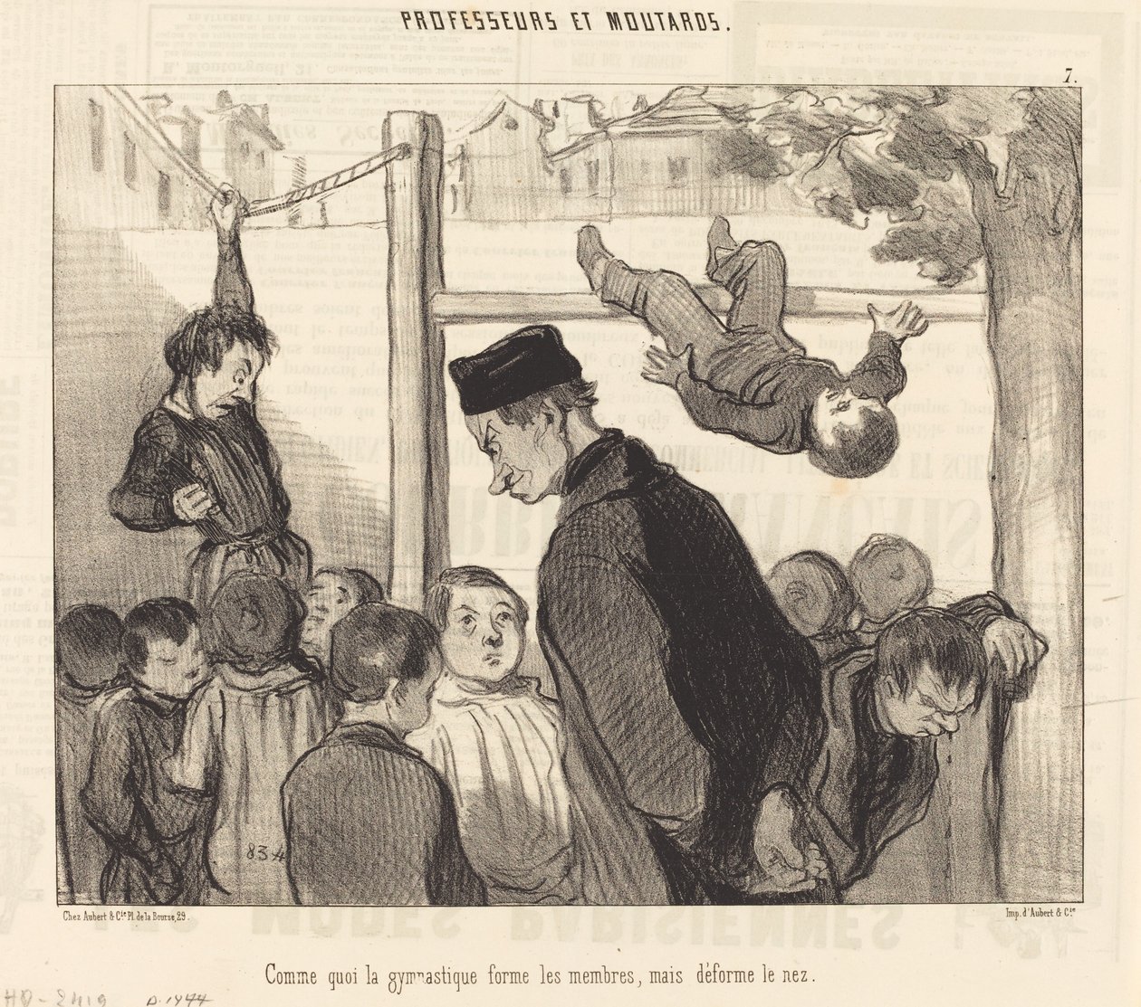 Sådan træner gymnastik lemmerne... af Honoré Daumier