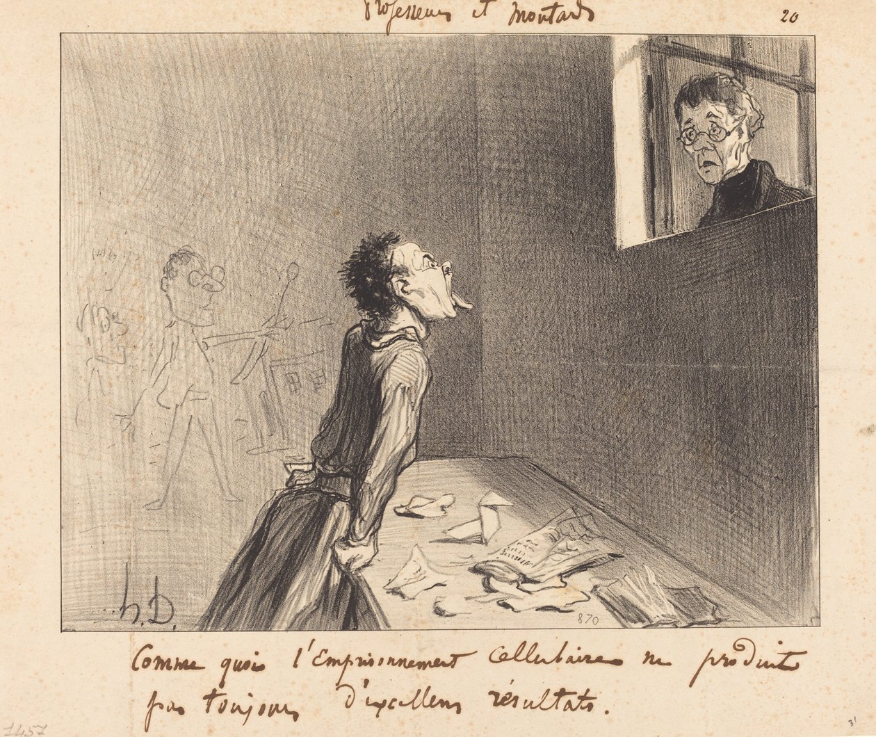 Ligesom det cellulære fængsling... af Honoré Daumier