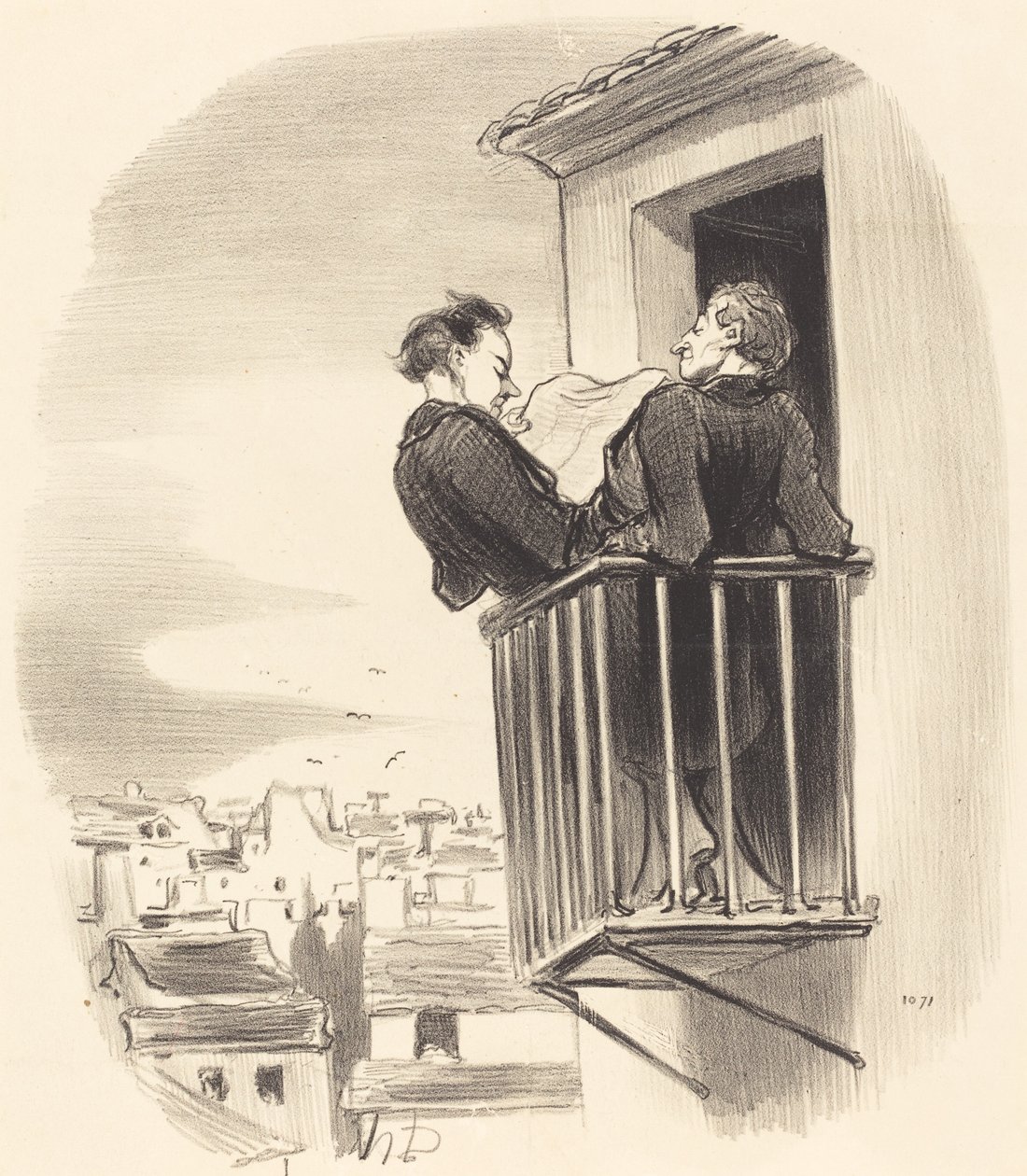 Hvordan vi forstår den spanske balkon i Paris af Honoré Daumier