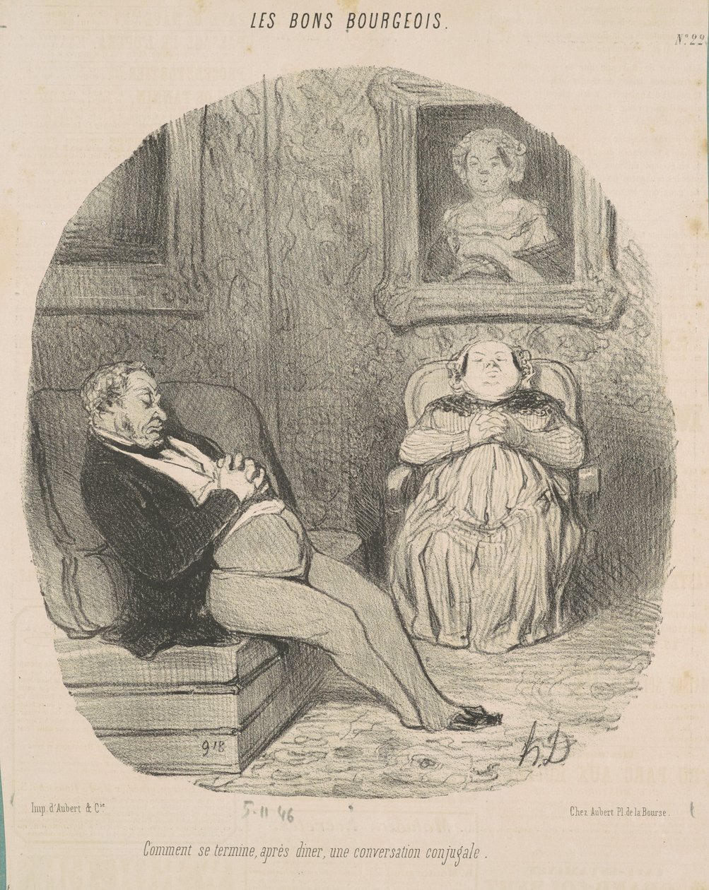 Hvordan ender ... en ægteskabssamtale af Honoré Daumier