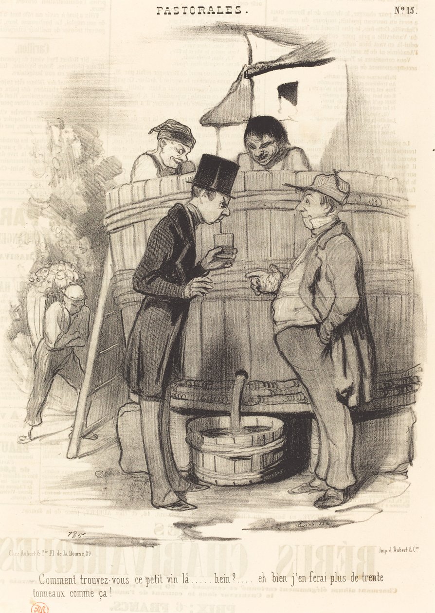 Hvordan finder du denne lille vin... af Honoré Daumier
