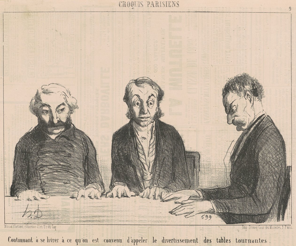 Fortsætter... Pladespillerunderholdning... af Honoré Daumier