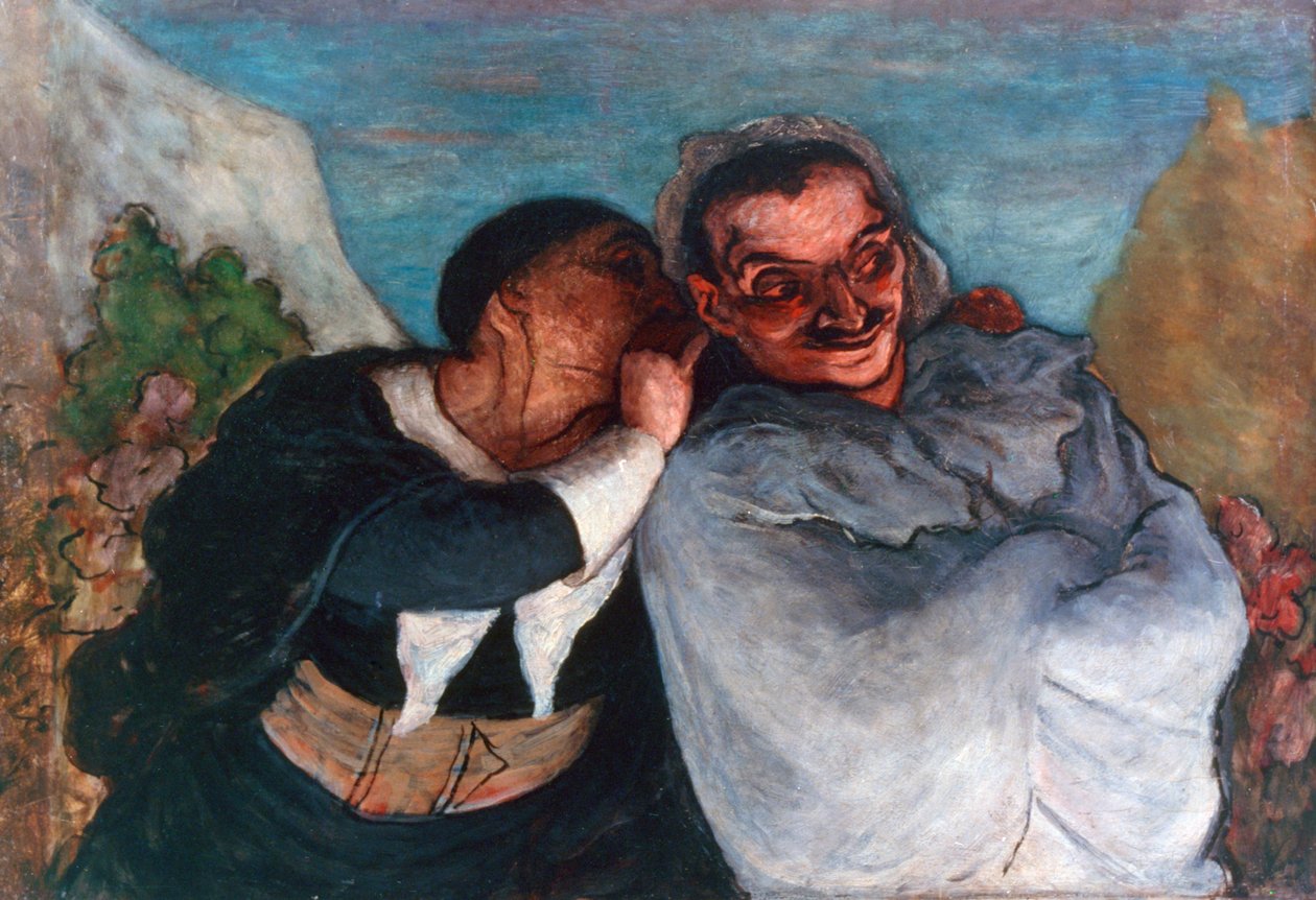 Crispin og Scapin, c1863-1865 af Honoré Daumier