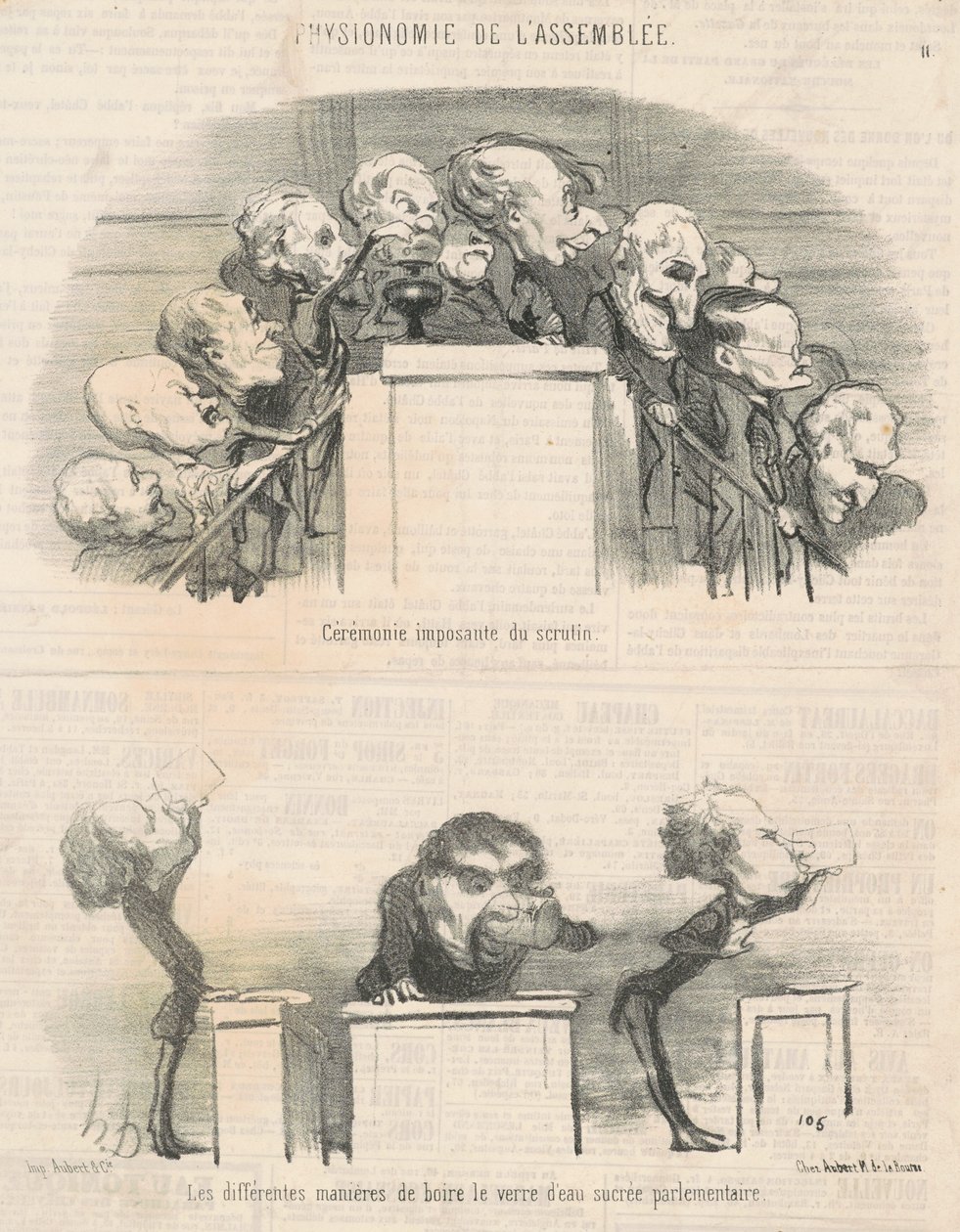 Stor afstemningsceremoni af Honoré Daumier