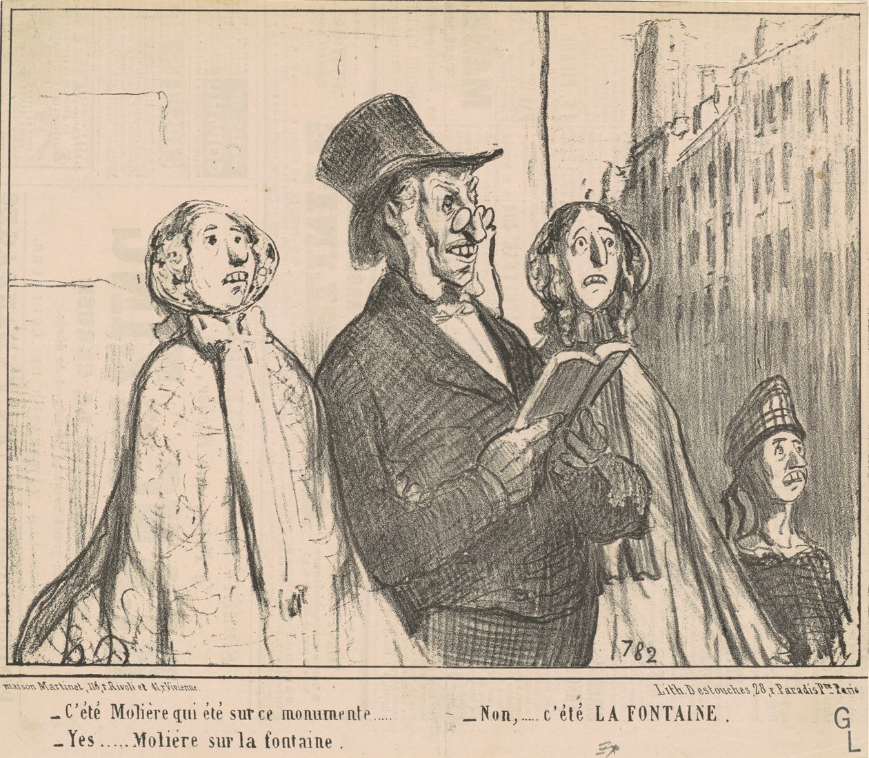 Det var Molière, der var på dette monument ... af Honoré Daumier