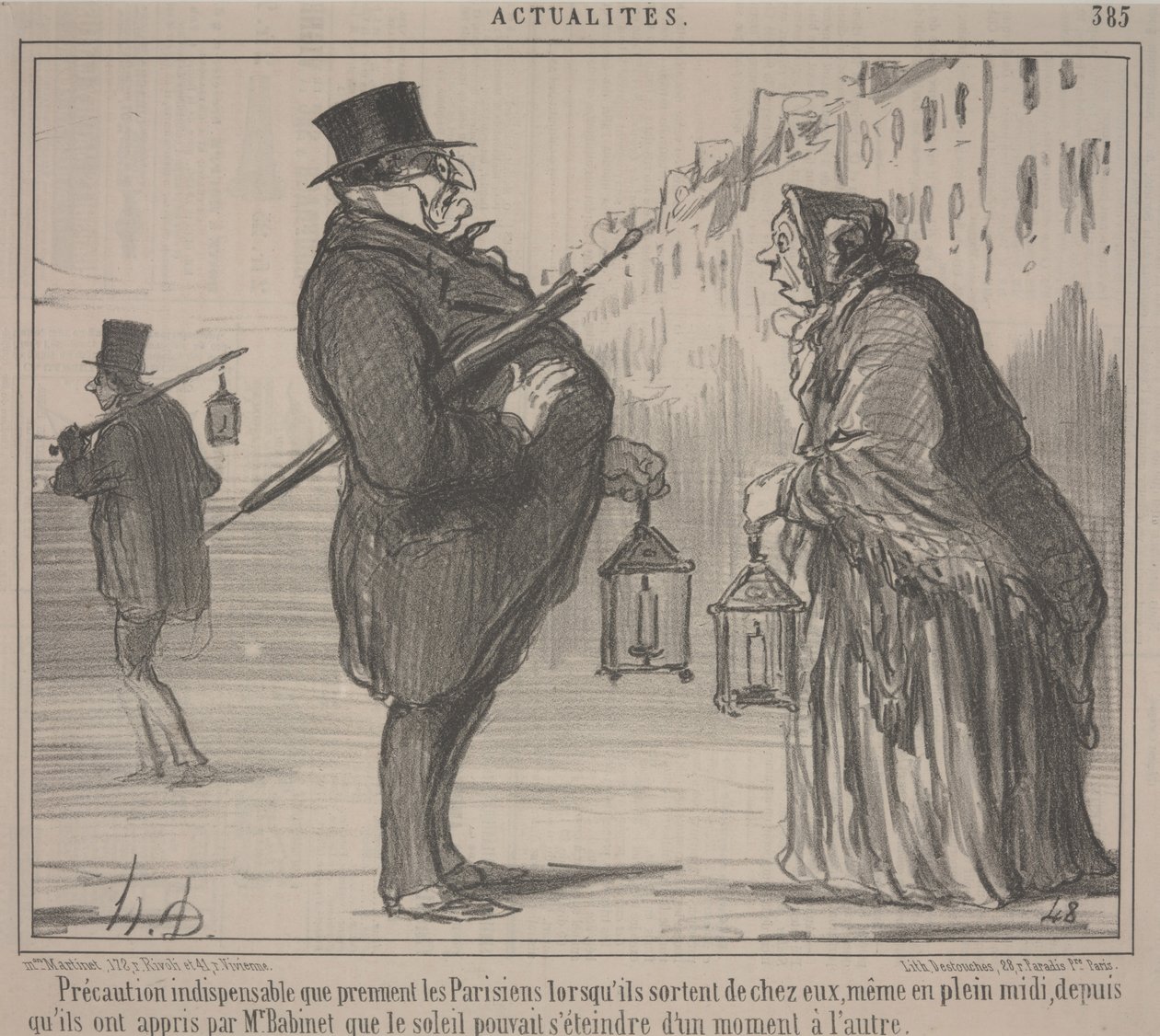 Aktuelle begivenheder, nr. 385: Essential Precaution, Paris af Honoré Daumier