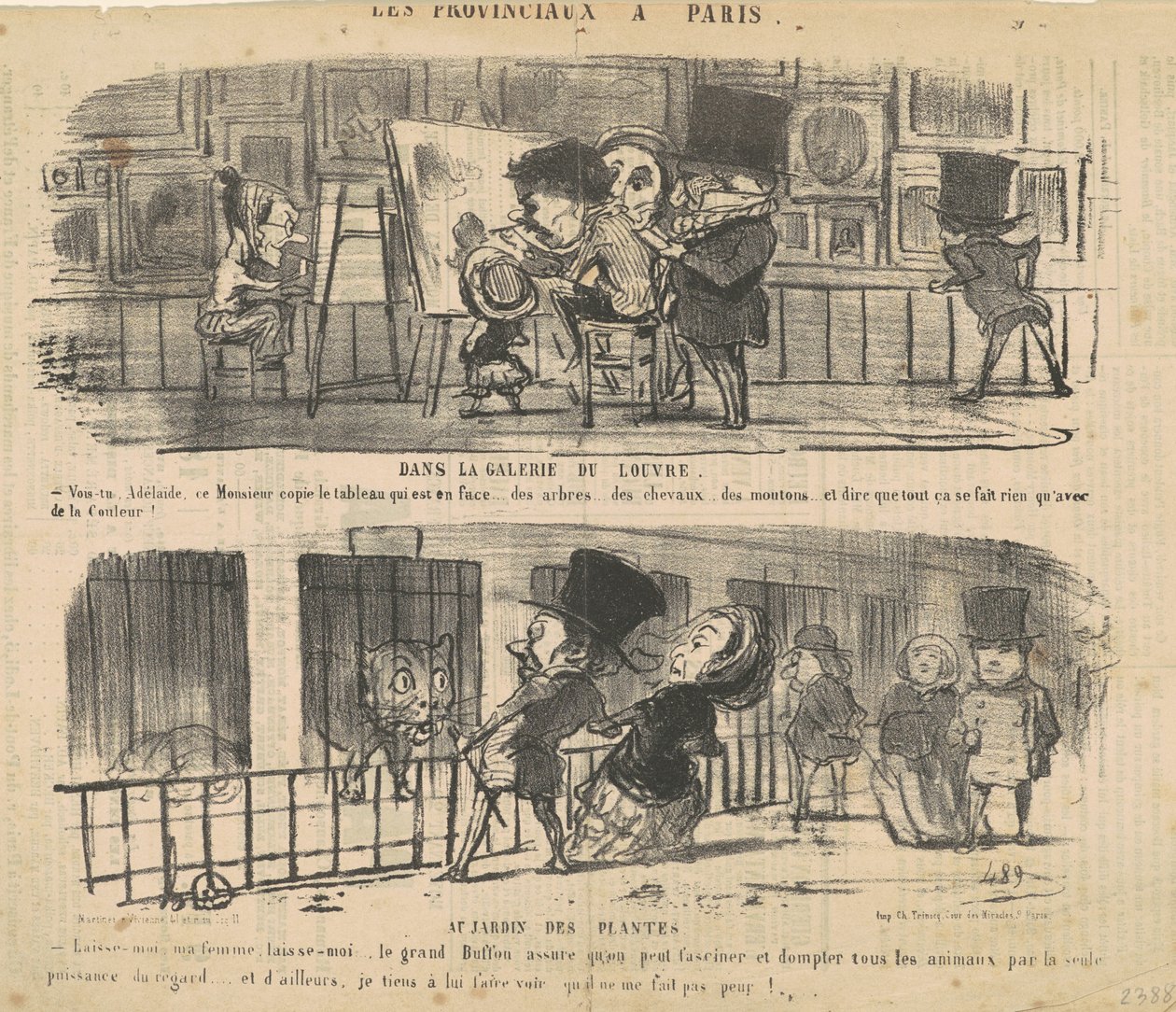 I Louvre-galleriet af Honoré Daumier