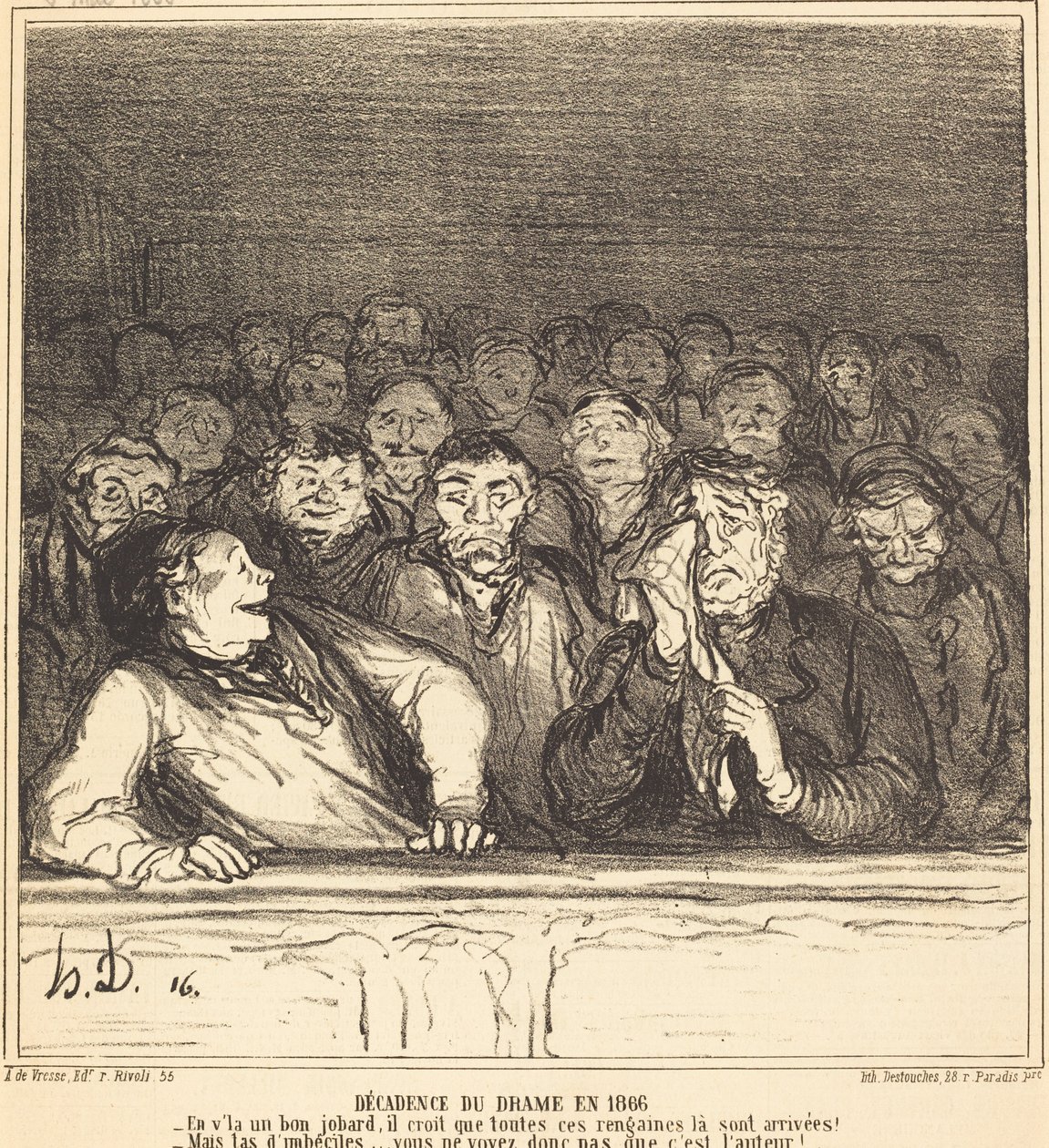 Dramaets tilbagegang i 1866 af Honoré Daumier