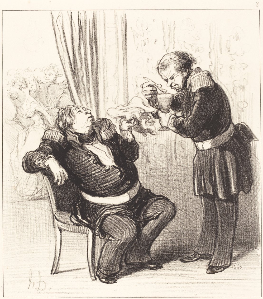 Vi har det bestemt for sjov, Guillochard! af Honoré Daumier