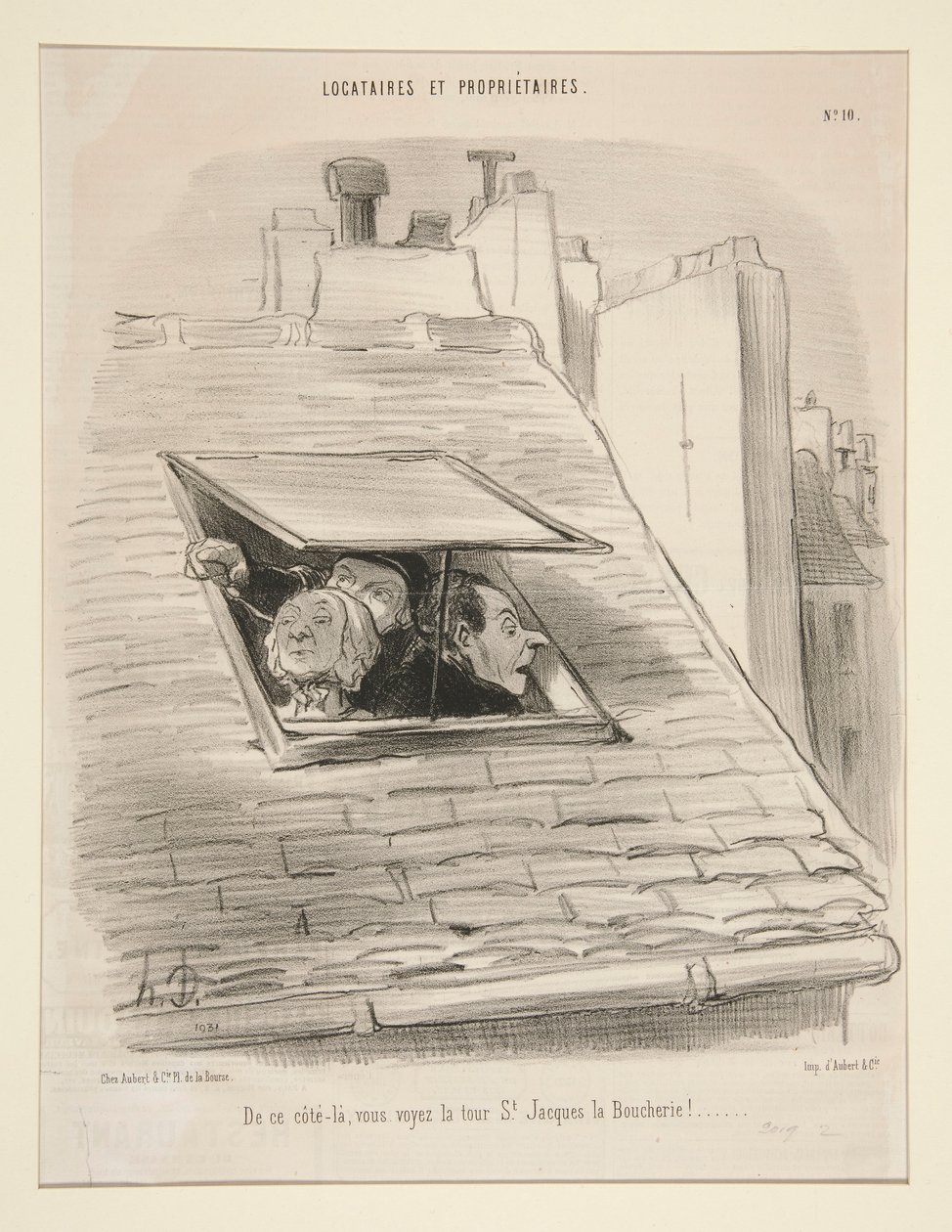 Fra denne side kan du se St. Jacques la Boucherie-tårnet! af Honoré Daumier