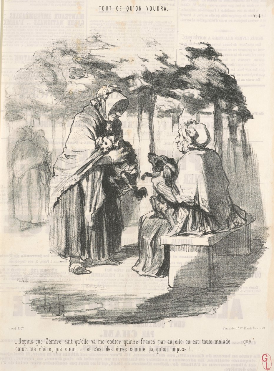 Lige siden Zémire vidste, at hun ville koste mig femten francs... af Honoré Daumier