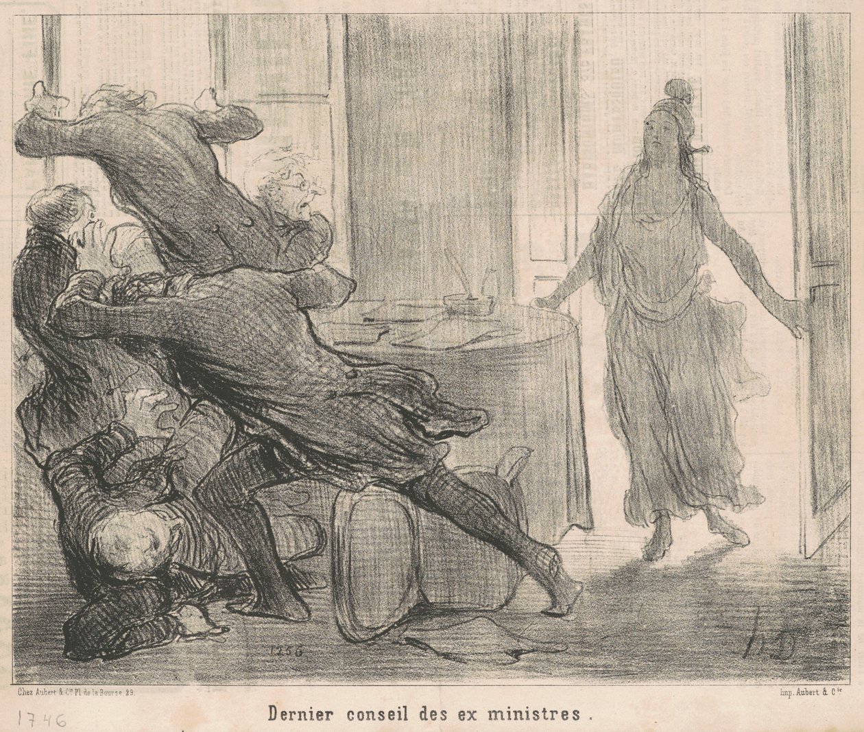 Sidste råd af tidligere ministre af Honoré Daumier