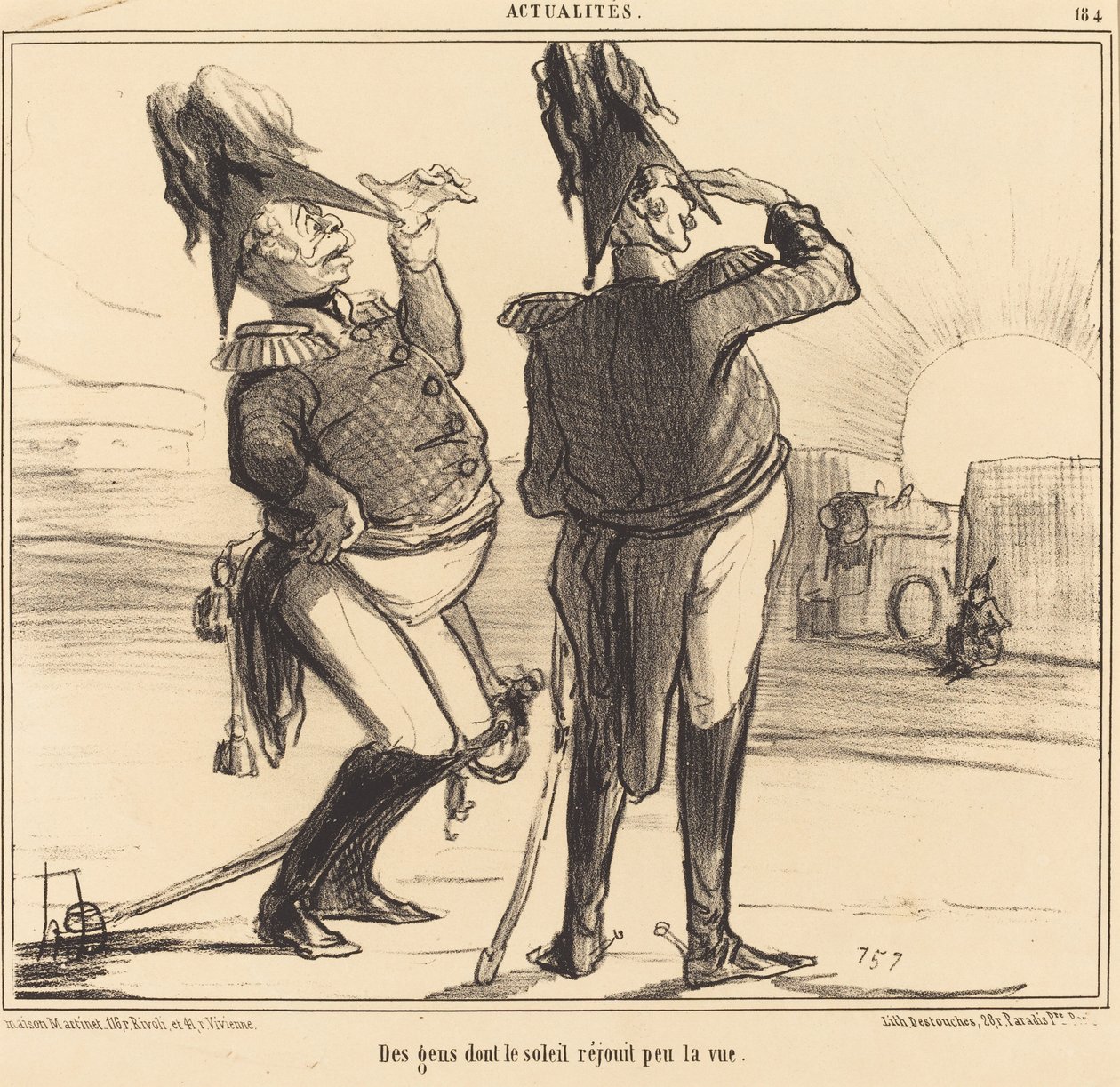 Folk, hvis syn er lidt glad af solen af Honoré Daumier