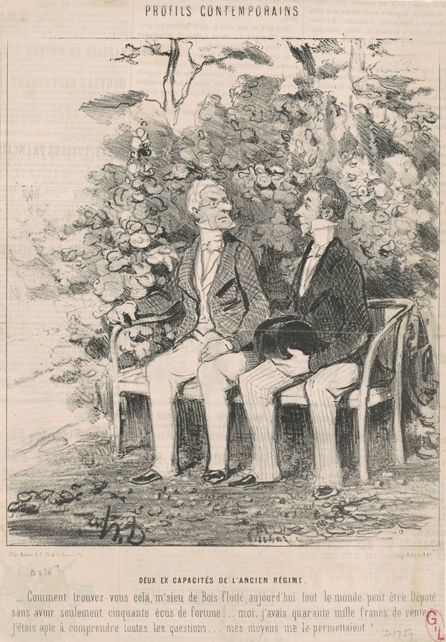 To tidligere kapaciteter i det gamle regime af Honoré Daumier