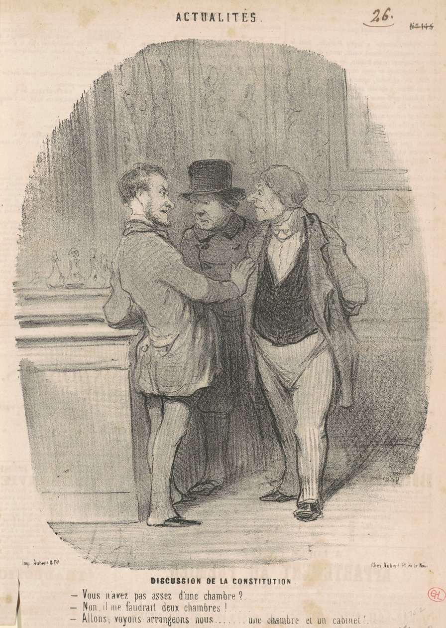 Diskussion af grundloven af Honoré Daumier