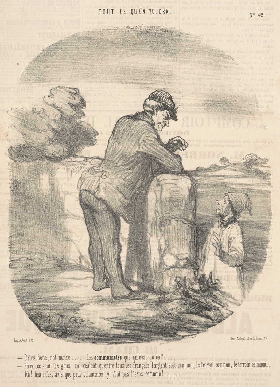 Sig mig, ikke borgmesteren... Kommunister, hvad er det? af Honoré Daumier