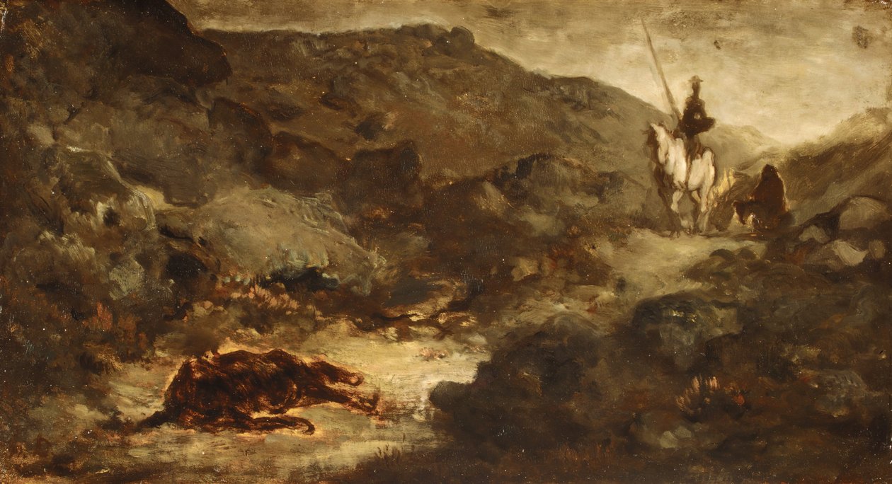 Don Quixote og det døde muldyr, efter 1864. af Honoré Daumier